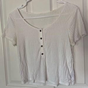 American Eagle White Crop-top